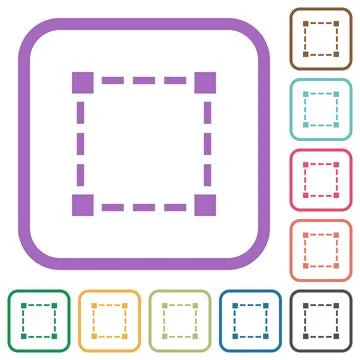 Selection tool solid simple icons Illustrazione stock