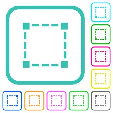 Selection tool solid vivid colored flat icons Illustrazione stock