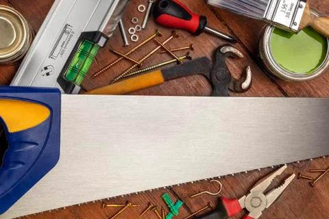 Selection of tools - space for text Stock Photos