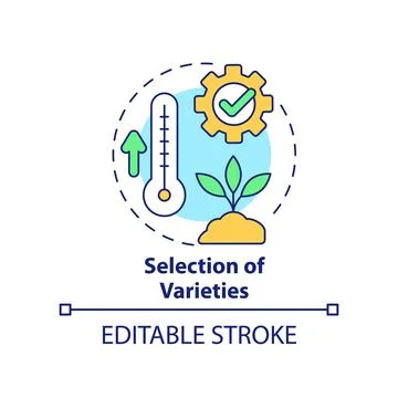 Selection of varieties concept icon Stock Illustration
