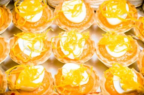 Selection of various canape Stock Photos