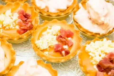 Selection of various canape Stock Photos