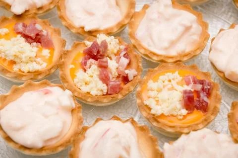 Selection of various canape Stock Photos