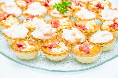 Selection of various canape Stock Photos