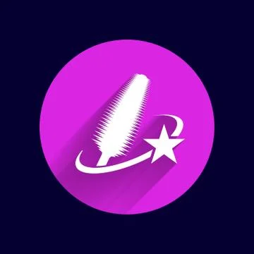 Selection of various mascara brushes isolated Stock Illustration