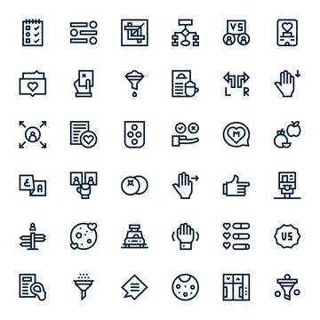 Selection Vector Icon Repository containing 36 Bold Line High Resolution Di.. Illustrazione stock