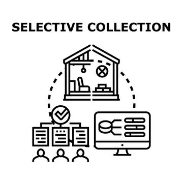 Selective collection data analysis and management process 库存插图