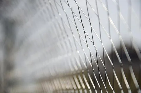 Selective defocusing on the Rabitz. Defocused abstract foto of fence. Foto stock