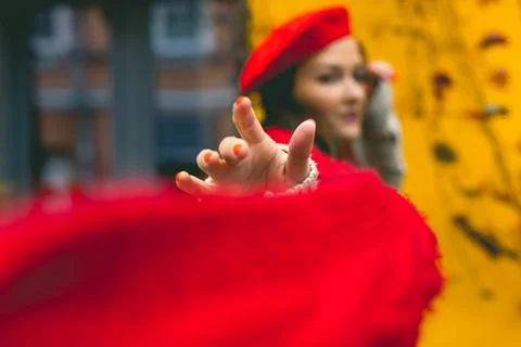 A selective focus on the arm of an attractive Stock Photos