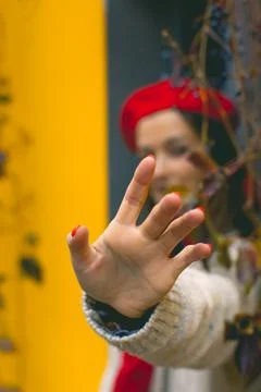 A selective focus on the arm of an attractive Foto stock