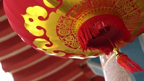 Selective focus Asia China red lantern Stock Footage 150202974