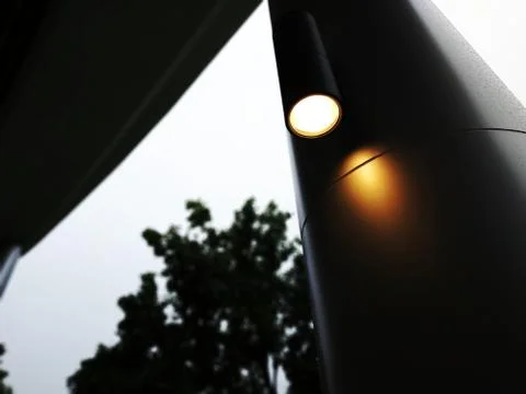 Selective focus of beam of  light in the wall Foto stock