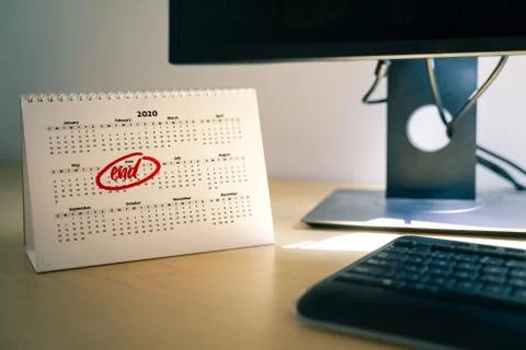 Selective focus on a blank calendar sheet with the month of june marked as the Stock Photos