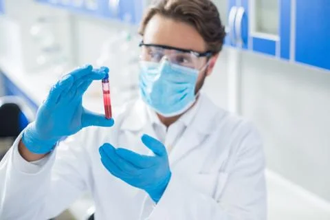 Selective focus of blood sample Stock Photos