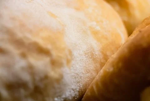 Selective focus close-up of freshly baked yeast, puff dough strudel. Pastries Stock Photos