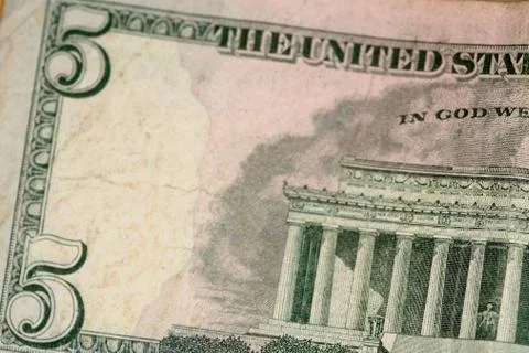 Selective focus close up shot of assorted us banknotes Stock Photos