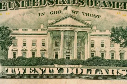 Selective focus close up shot of assorted us banknotes Stock Photos