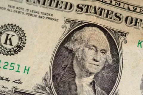 Selective focus close up shot of assorted us banknotes Stock Photos