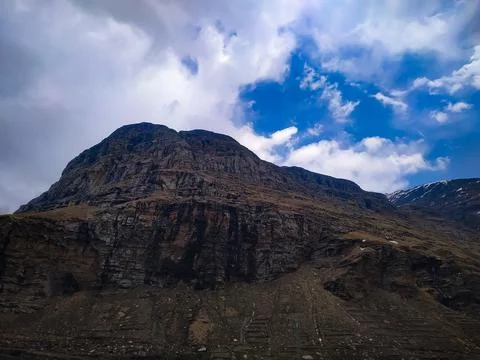 Selective focus clouds over the mountains of state Stock Photos