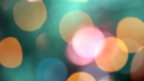 Selective focus. Colorful flashing lights bokeh Christmas Festive garland. Stock Footage 148283496
