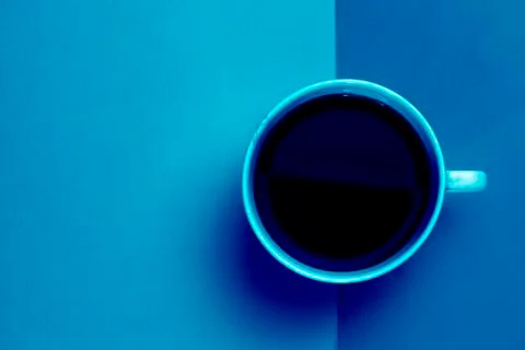 Selective focus, a Cup of coffee on a double background Stock Photos