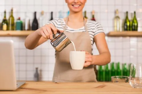 Selective focus of a cup with coffee Stock-Fotos
