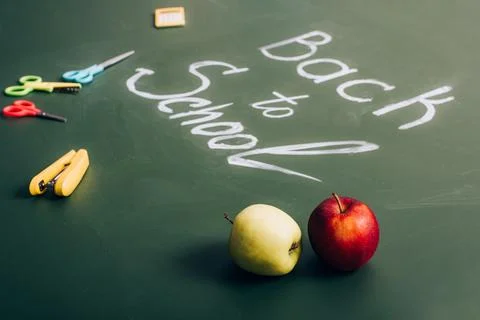 Selective focus delicious apples back Stock Photos