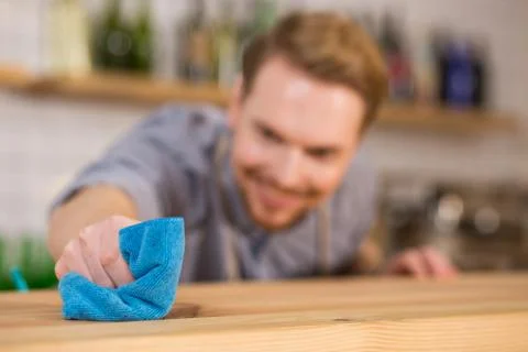 Selective focus of a duster Stock Photos