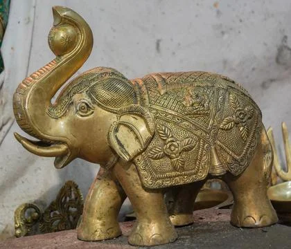 Selective focus on an elephant Foto stock