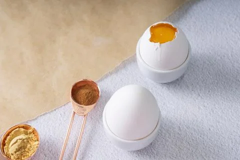 Selective focus. fresh chicken egg Stock Photos