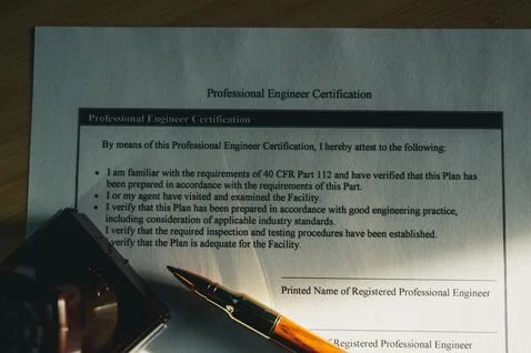 Selective focus on generic professional engineer, architecture. or surveyor s Foto stock