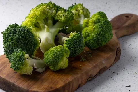 Selective focus, green mini broccoli Stock Photos