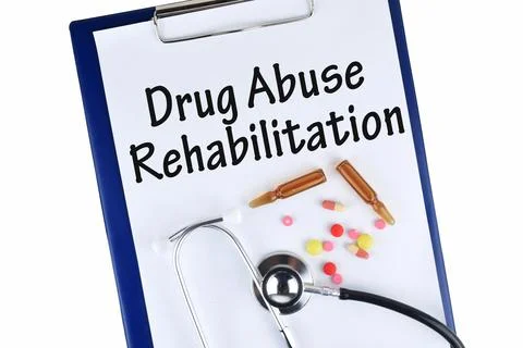 Selective focus image stethoscope and medicine with Drug Abuse Rehabilitation Stock Photos