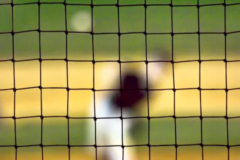 Selective Focus Image of Youth Baseball Pitcher Stock Photos