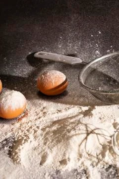 Selective focus. ingredients for baking Stock Photos