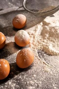 Selective focus. ingredients for baking Stock Photos