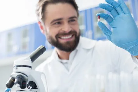 Selective focus of innovative cure Stock Photos