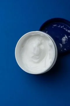 Selective focus, a jar of face cream Stock Photos