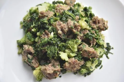 Selective focus at the meat with vegetables Stock Photos