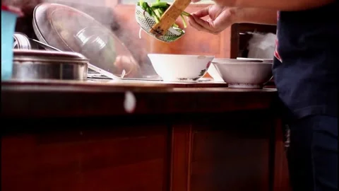 Selective focus Mie ayam Stock Footage 270441856