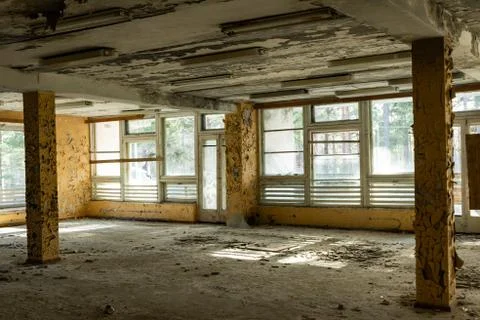 Selective focus, an old abandoned house Stock Photos