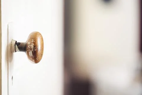 Selective focus of an old door handle indoors Photos
