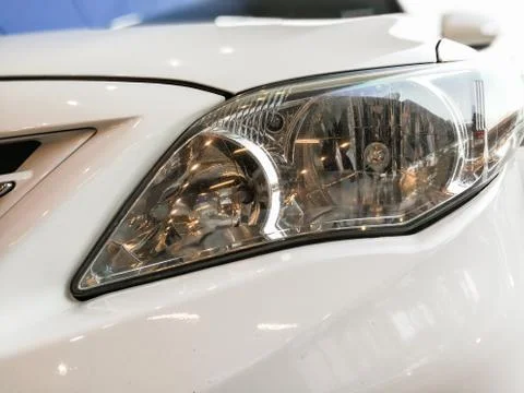 Selective focus point on Headlight lamp car Stock Photos