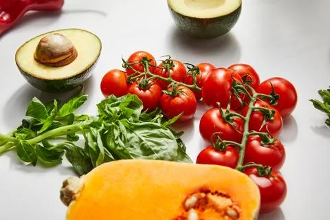 Selective focus pumpkin cherry tomatoes Stock Photos