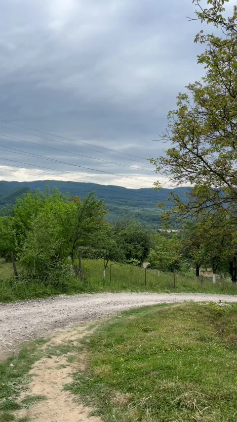 Selective focus quiet road in traditional mountain village Stock Footage 335589376