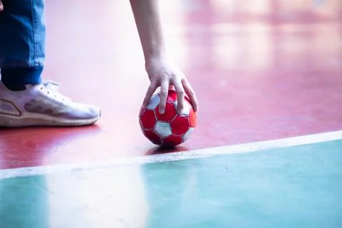 Selective focus to red ball. Stockfoto's