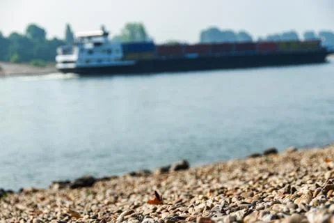 Selective focus of river scenery Stock Photos
