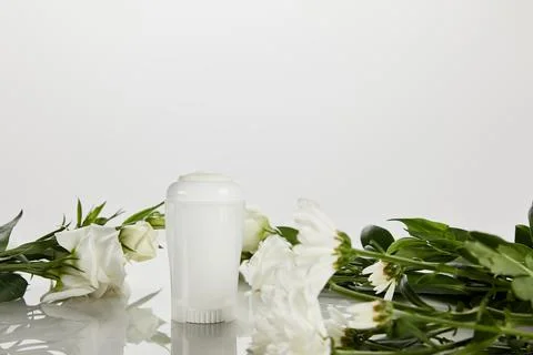 Selective focus roll bottle deodorant Stock Photos