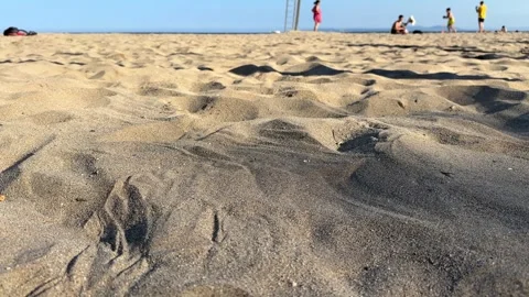 Selective focus on the sand on the summer beach Stock-Footage 278674032