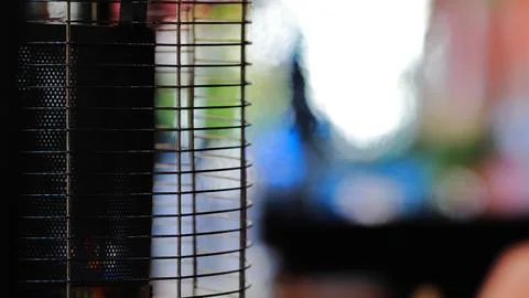 Selective focus shot of a Bug Zapper in Adelaide, South Australia Stock-Fotos